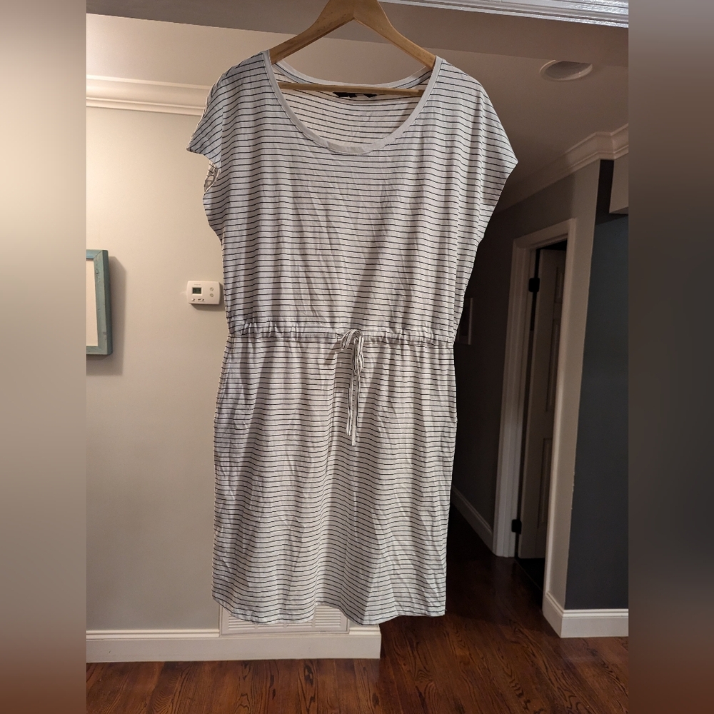 Vera Moda organic cotton striped L T-shirt dress